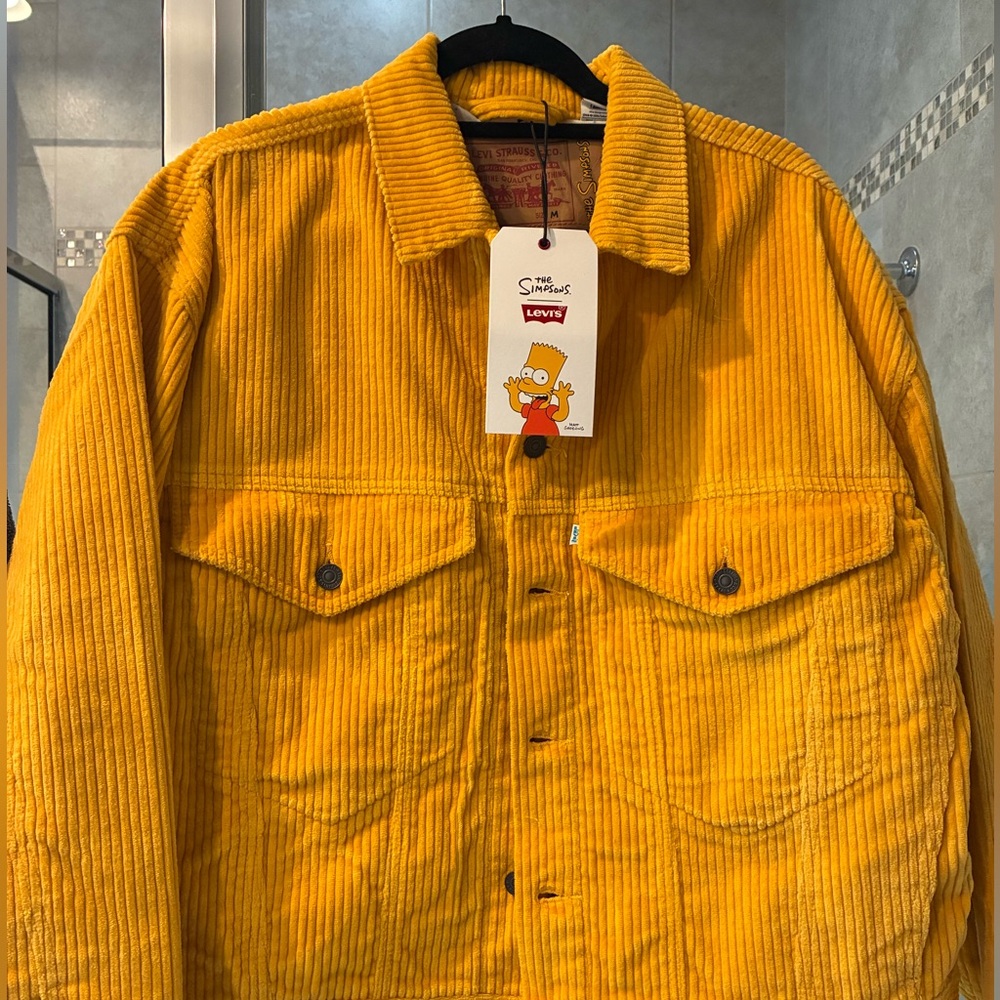 Levi's  x The Simpsons collection corduroy jacket size Medium New UNISEX